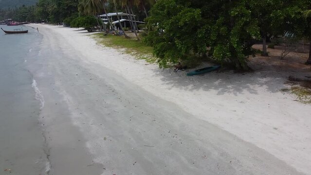 flight over a koh mook beach