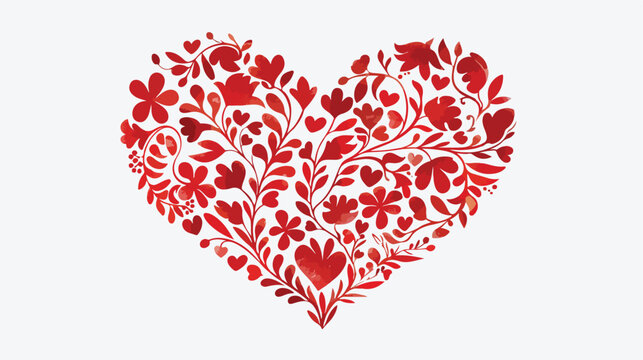 graphic resource ornament love heart flat vector 