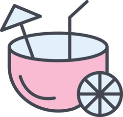Coconut Drink Vector Icon