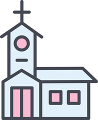 Building Church Vector Icon