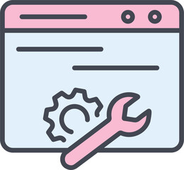 Web Maintenance Vector Icon