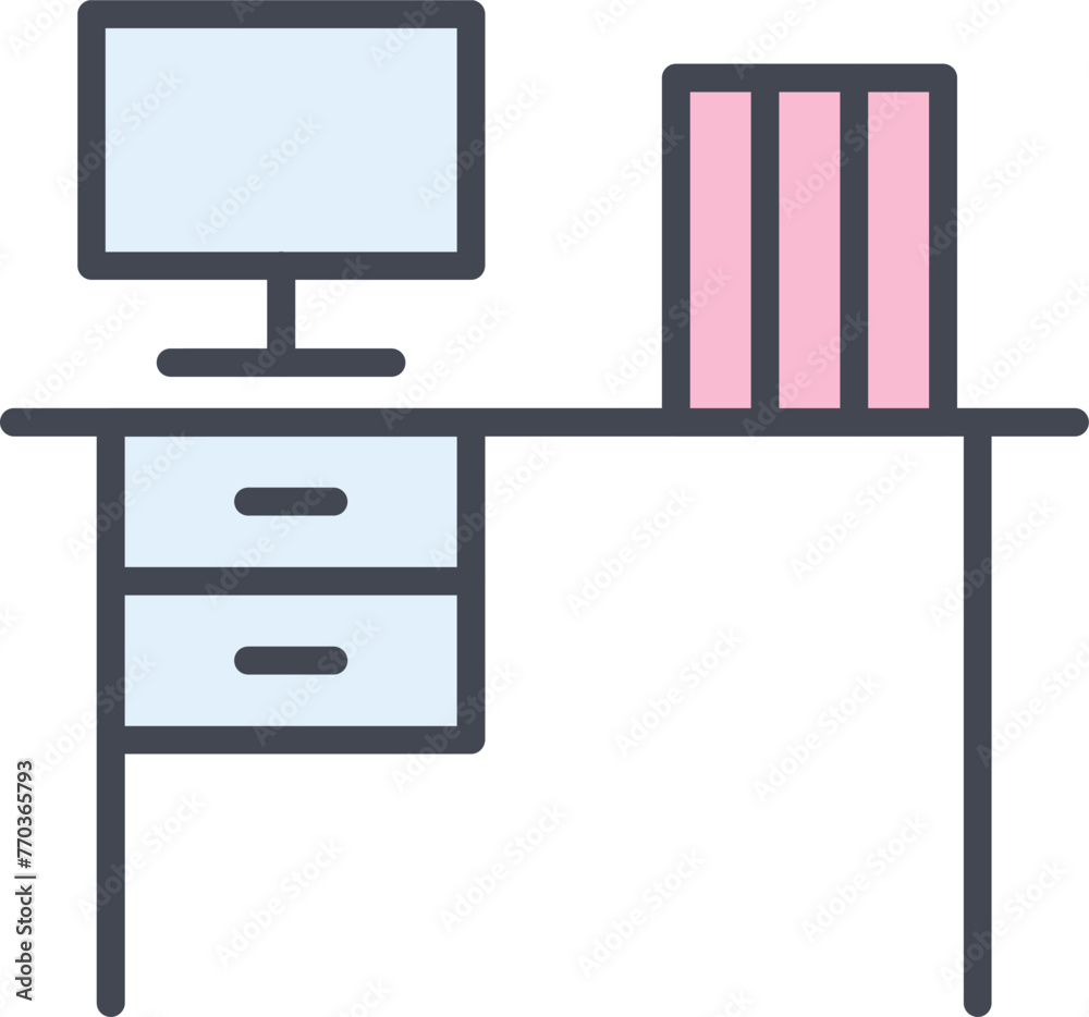 Wall mural Office Desk Vector Icon