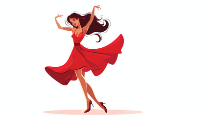 illustration of a dancing actress flat vector 
