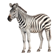 Fototapeta na wymiar Zebra watercolor clipart illustration isolated on transparent background