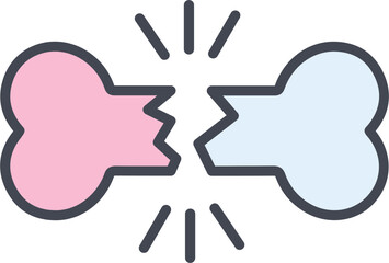 Obraz premium Bone Fracture Vector Icon