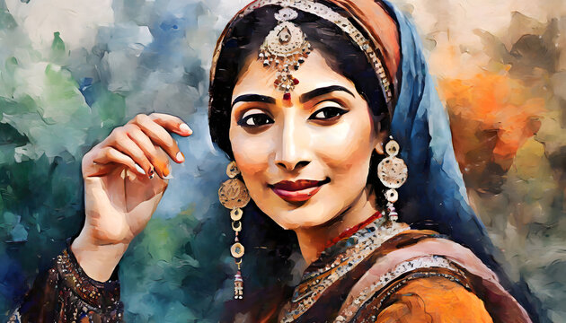 digital painting that explores the collaboration between artificial intelligence and human. Generative AI.