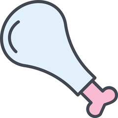 Chicken Leg Vector Icon
