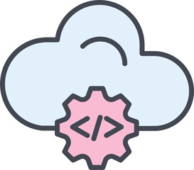 Cloud Coding Vector Icon