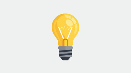 light bulb icon on white background stock vector flat
