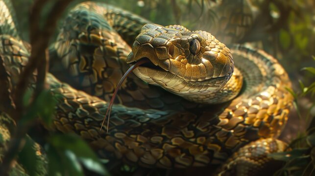 Imagine the snake's playful antics as it engages in a game of cat-and-mouse with its prey, its movements filled with cunning and strategy.