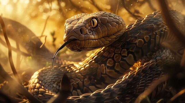 Imagine the snake's playful antics as it engages in a game of cat-and-mouse with its prey, its movements filled with cunning and strategy.