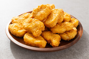 Chicken nuggets with fried chicken meat