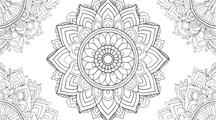 Mandalas pattern Hand drawn For coloring books