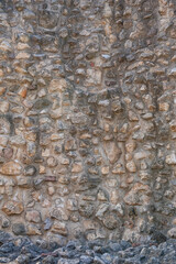 Ancient wall background with old concrete bricks
