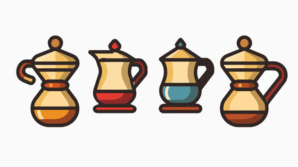 Cezve for brew coffee color icon vector. cezve for br - obrazy, fototapety, plakaty