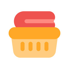 laundry basket flat icon