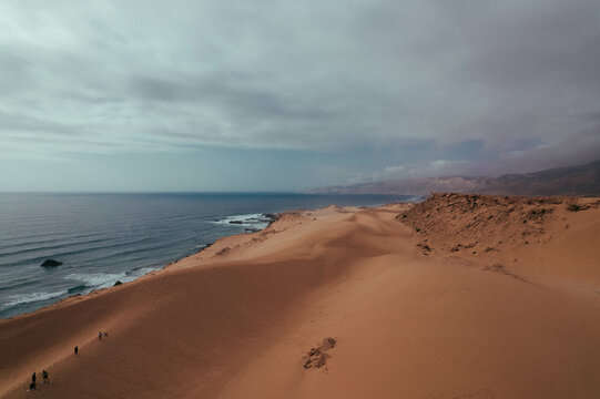 Tamri Agadir, Morocco, views of Timlaline sand dunes