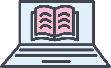Online Books Vector Icon