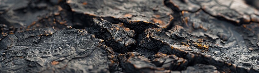 A macro shot capturing the rough texture of a volcanic rock surface with jagged edges and rugged...