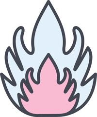Fototapeta premium Flammable Material Vector Icon