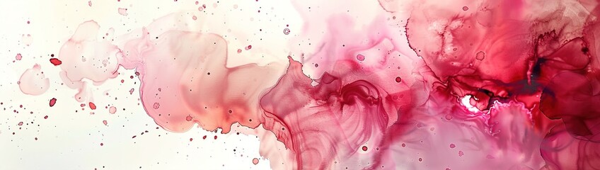 Detailed texture of watercolor blooms and bleeds on paper, capturing the fluidity and transparency of the medium