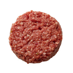 Ground hamburger meat on a transparent background 