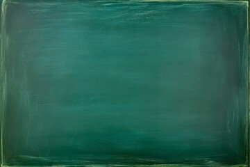 Chalk rubbed out on green chalkboard background, grunge texture - obrazy, fototapety, plakaty