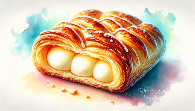 Watercolor Painting of Quesito