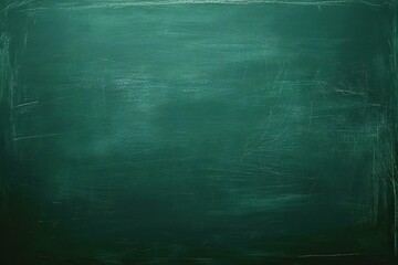 Chalk rubbed out on green chalkboard background, chalkboard texture