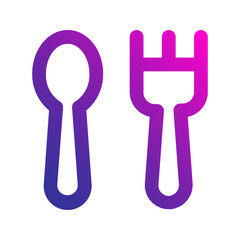 cutlery gradient icon
