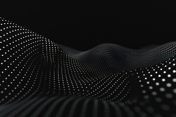 Abstract digital wave with glowing particles,  Futuristic technology background
