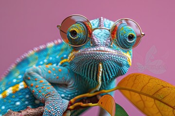 a close-up of a chameleon exhibiting contrasting and vivid hues, demonstrating how it can adapt to its surroundings. Chameleon, lizard, colorful, reptile, wildlife, colors, pet, tropical, animal,