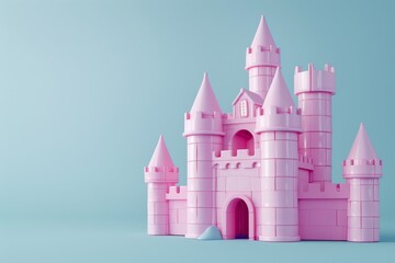 Obraz premium A book is open to a page with a castle on it