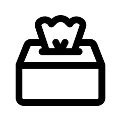tissue box line icon