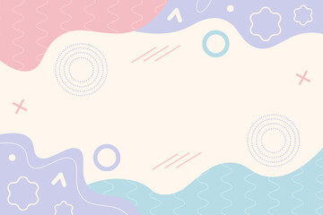 Flat geometric shape minimal cute
vector background template