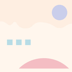 Flat geometric shape minimal cute
vector background template