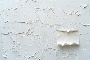White painted wall with peeling paint,  Abstract background for design