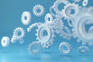 A close up of a gear with a background - obrazy, fototapety, plakaty