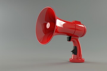 A large speaker with a black handle