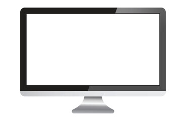 lcd monitor isolated on white vector stock illustration