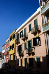 Multi-Colored Buildings With Balconies in Lisbon, Portugal