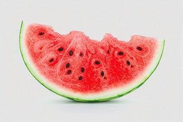 Sliced of watermelon isolated on white background. generative ai.