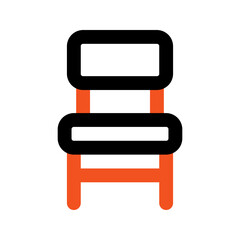 chair outline color icon