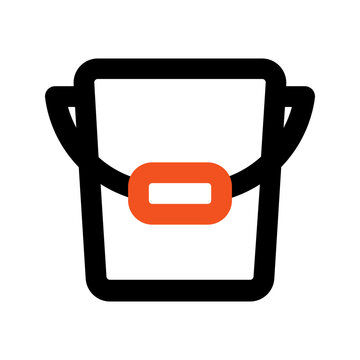 recommend clip art: pail outline color icon