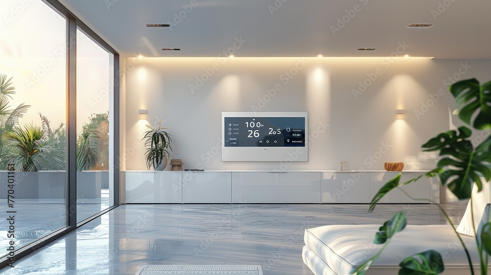 Aufkleber smart home display with touch screen. smart screen. generative ai.