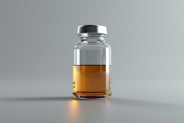 A bottle of medicine is sitting on a table