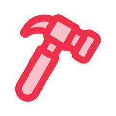 Obraz premium hammer outline fill icon