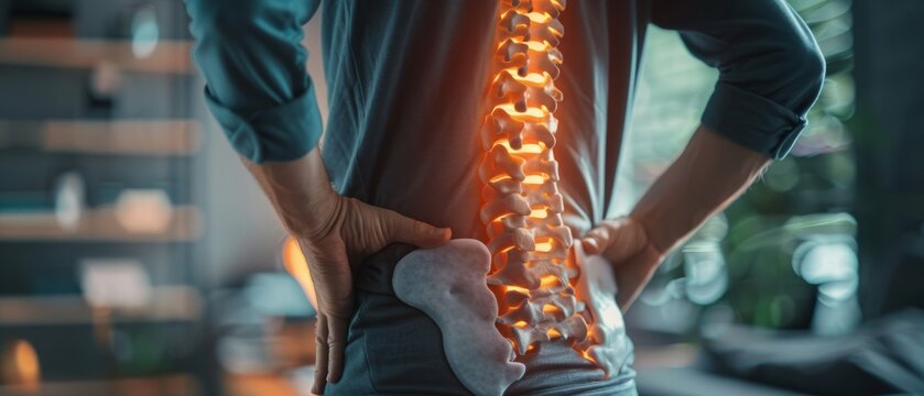 Picture a herniated disc causing weakness