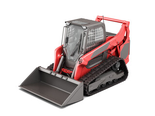 Rent Large Track Skidloader top perspective view 3d rendr on white - 770404325