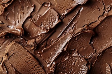 Cremiges Schokoladeneis in Nahaufnahme 